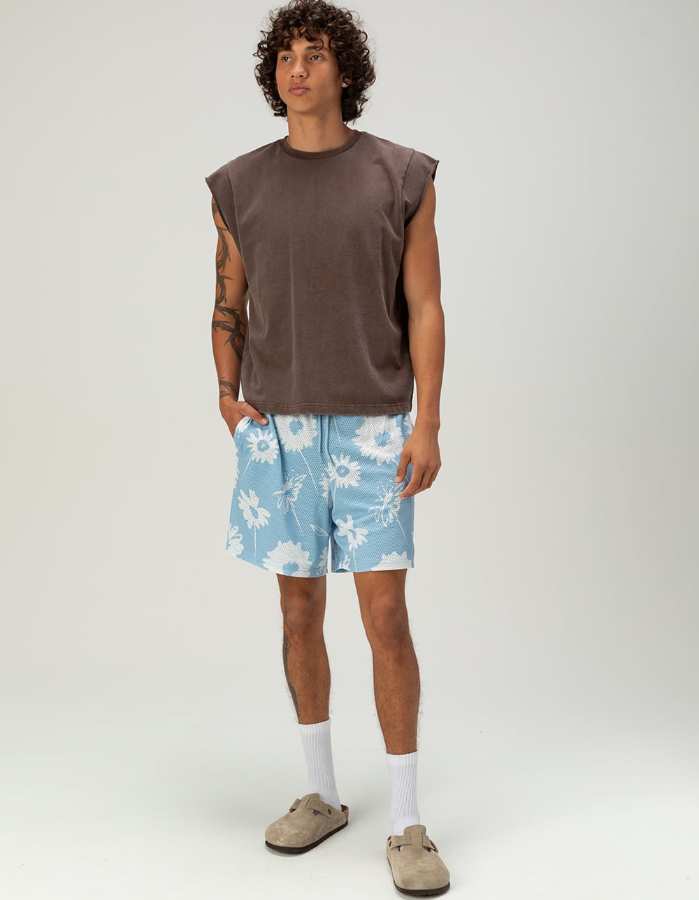 RSQ Mens 6" Mesh Shorts - LIGHT BLUE