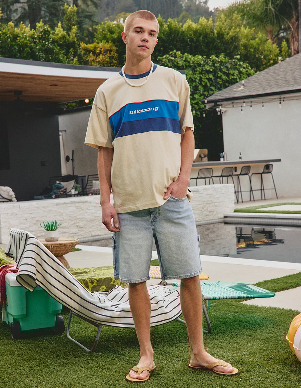 RSQ Mens Loose Carpenter Jorts - LIGHT WASH