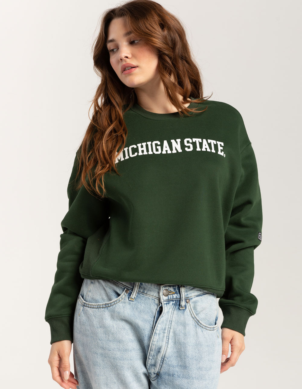 HYPE AND VICE Michigan State University Womens Crewneck Sweatshirt