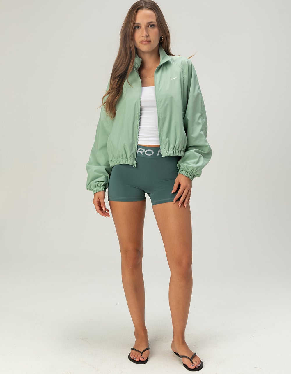 NIKE Sportswear Womens Oversized UV Track Jacket - LT GREEN