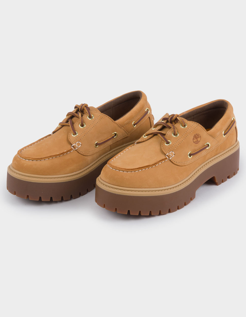 TIMBERLAND Stone Street Womens Platform Boat Shoes - WHEAT