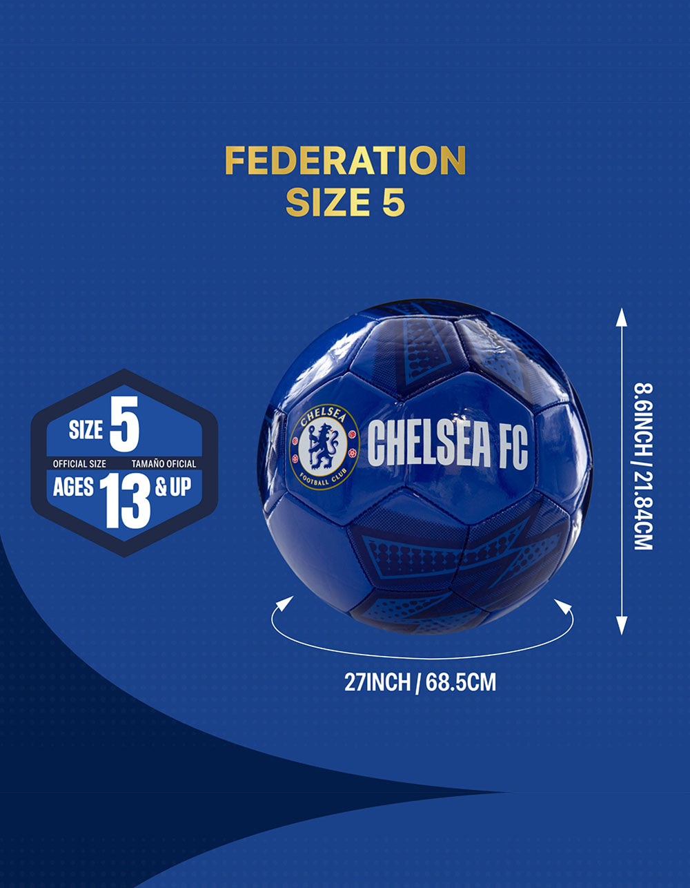 CHELSEA F.C. Soccer Ball - BLUE