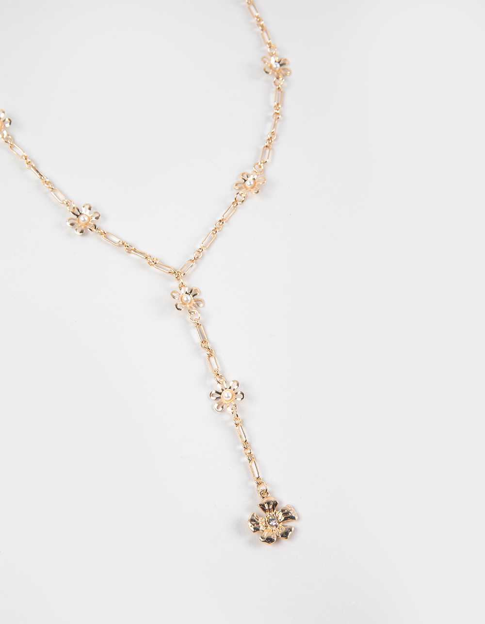 FULL TILT Floral Y Necklace - GOLD