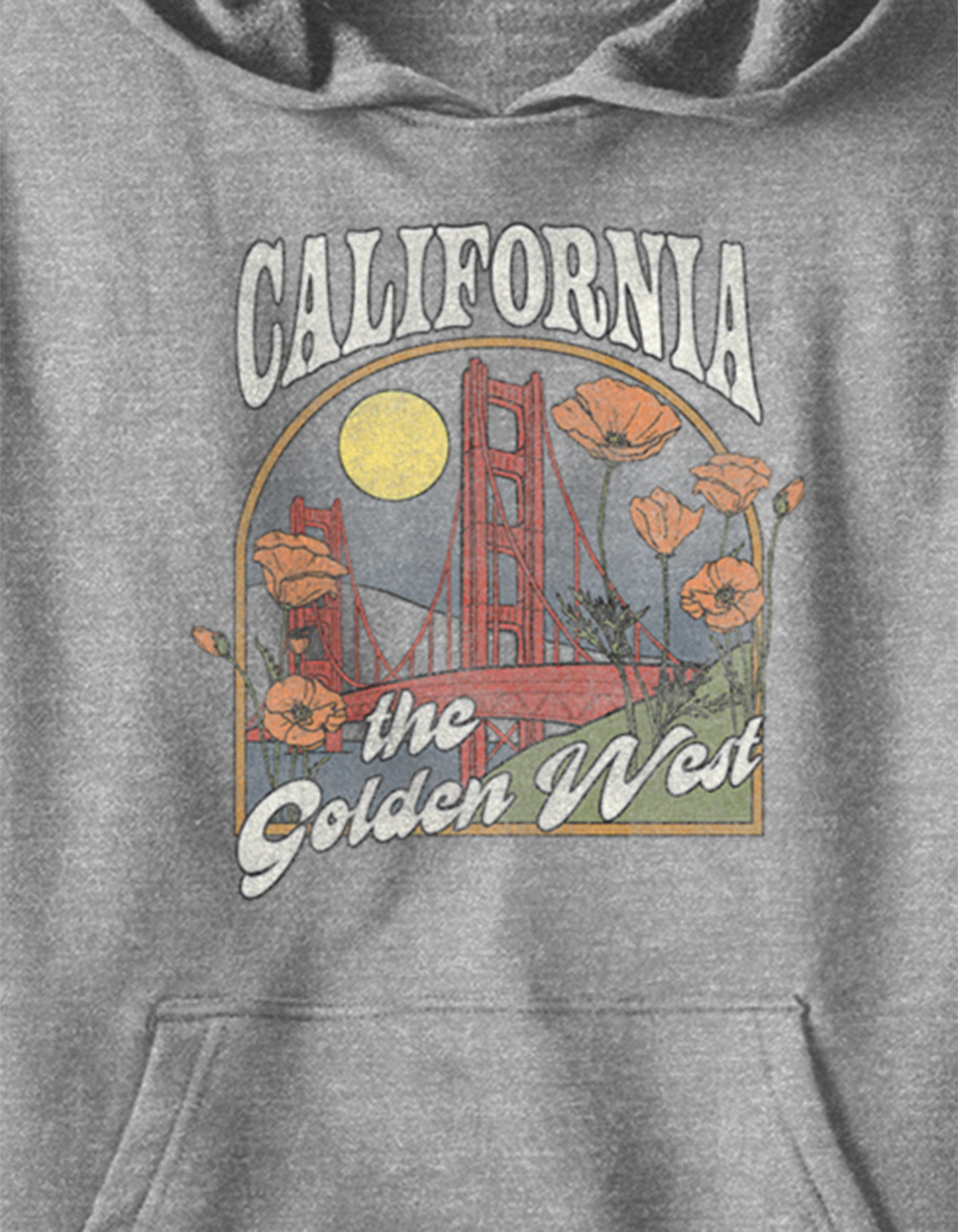 DESTINATION Golden West California Unisex Kids Hoodie - HEATHER GRAY