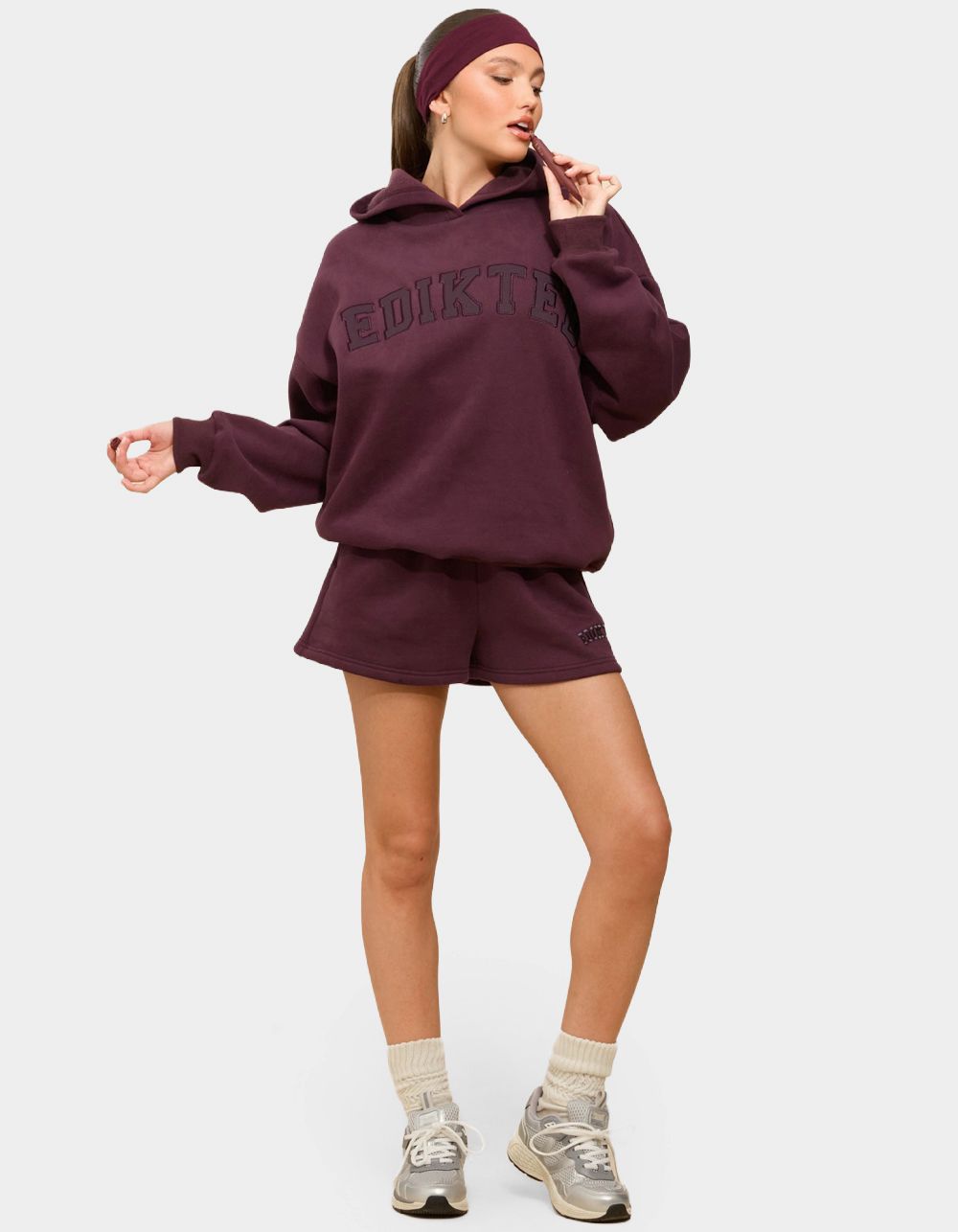 Edikted Girl Hoodie - PURPLE