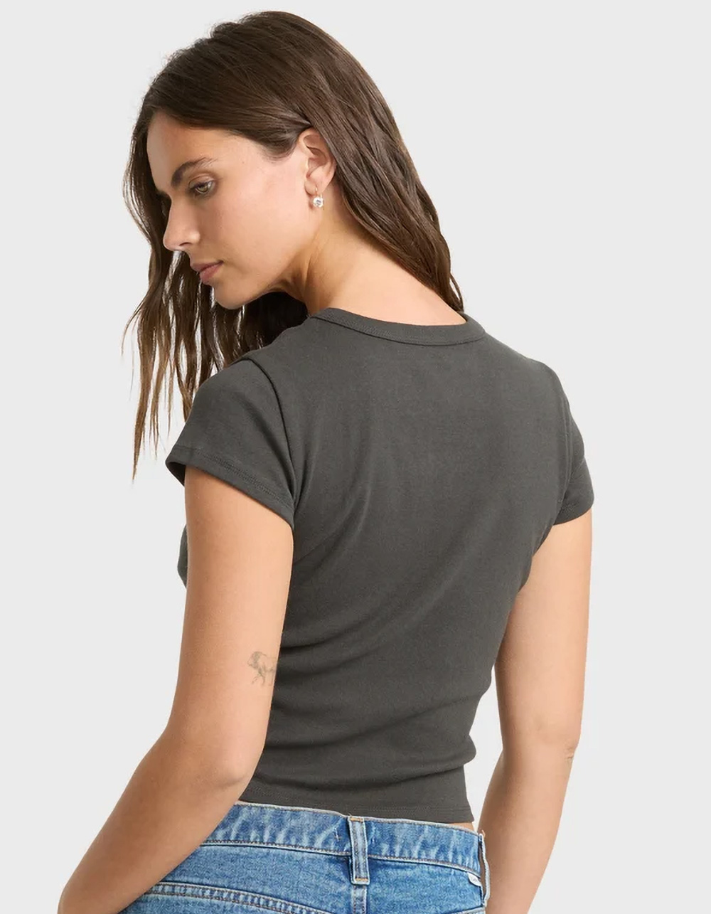 BILLABONG Suns Up Now Womens Baby Tee - BLACK