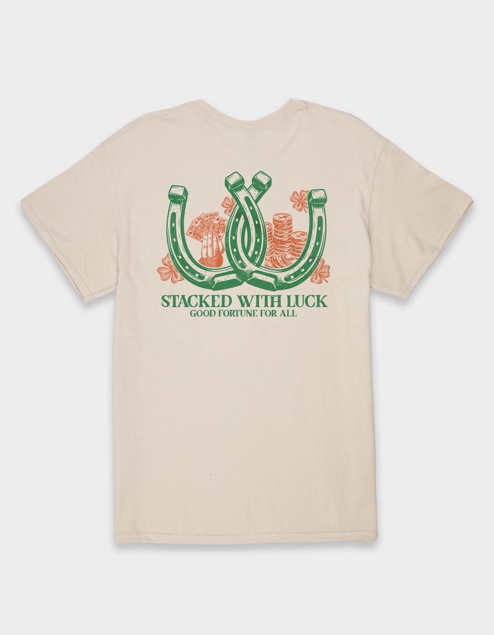 Luck Stacked With Unisex Tee - SAND