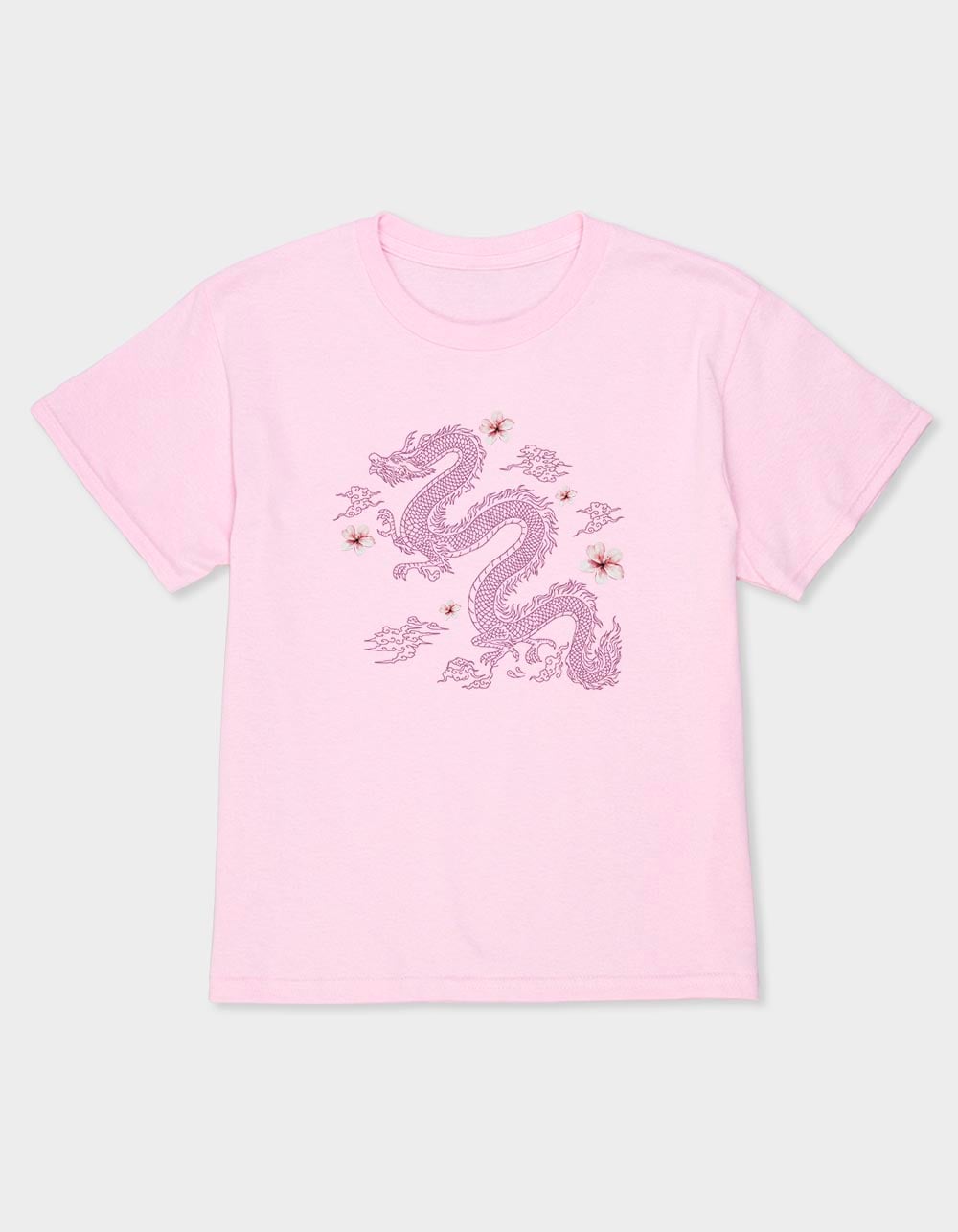 DRAGON Blooming Girls Tee - LIGHT PINK
