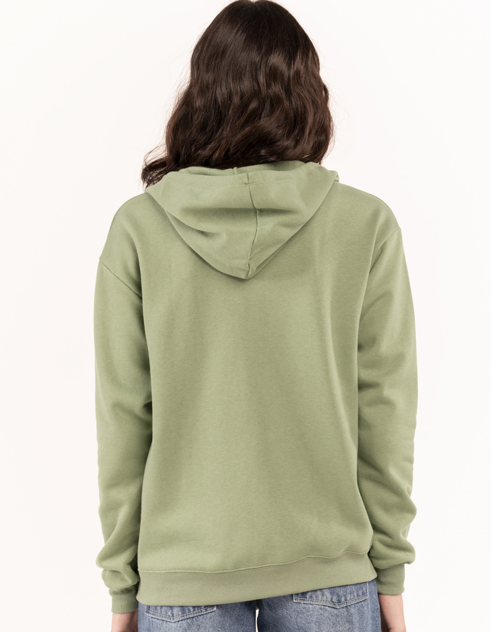 FULL TILT Essentials Womens Oversized Zip Up Hoodie GREEN Tillys