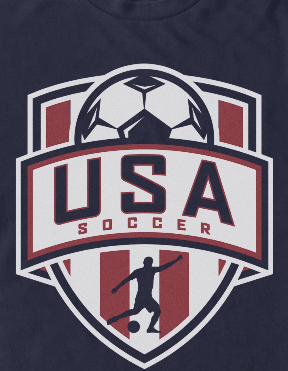 Soccer US Shield Unisex Tee - NAVY