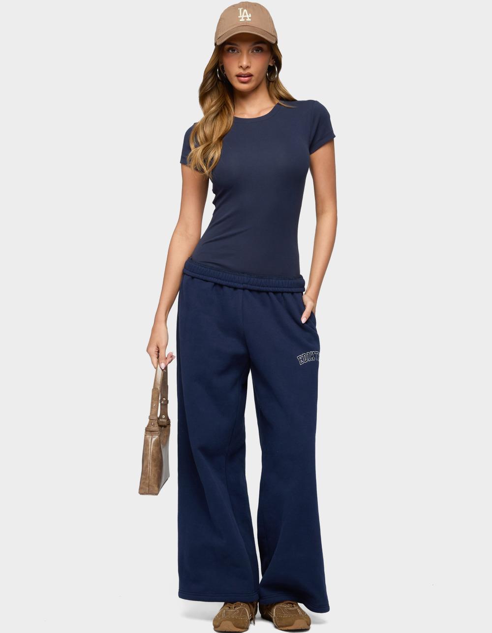 EDIKTED Adley Fitted Bodysuit - NAVY