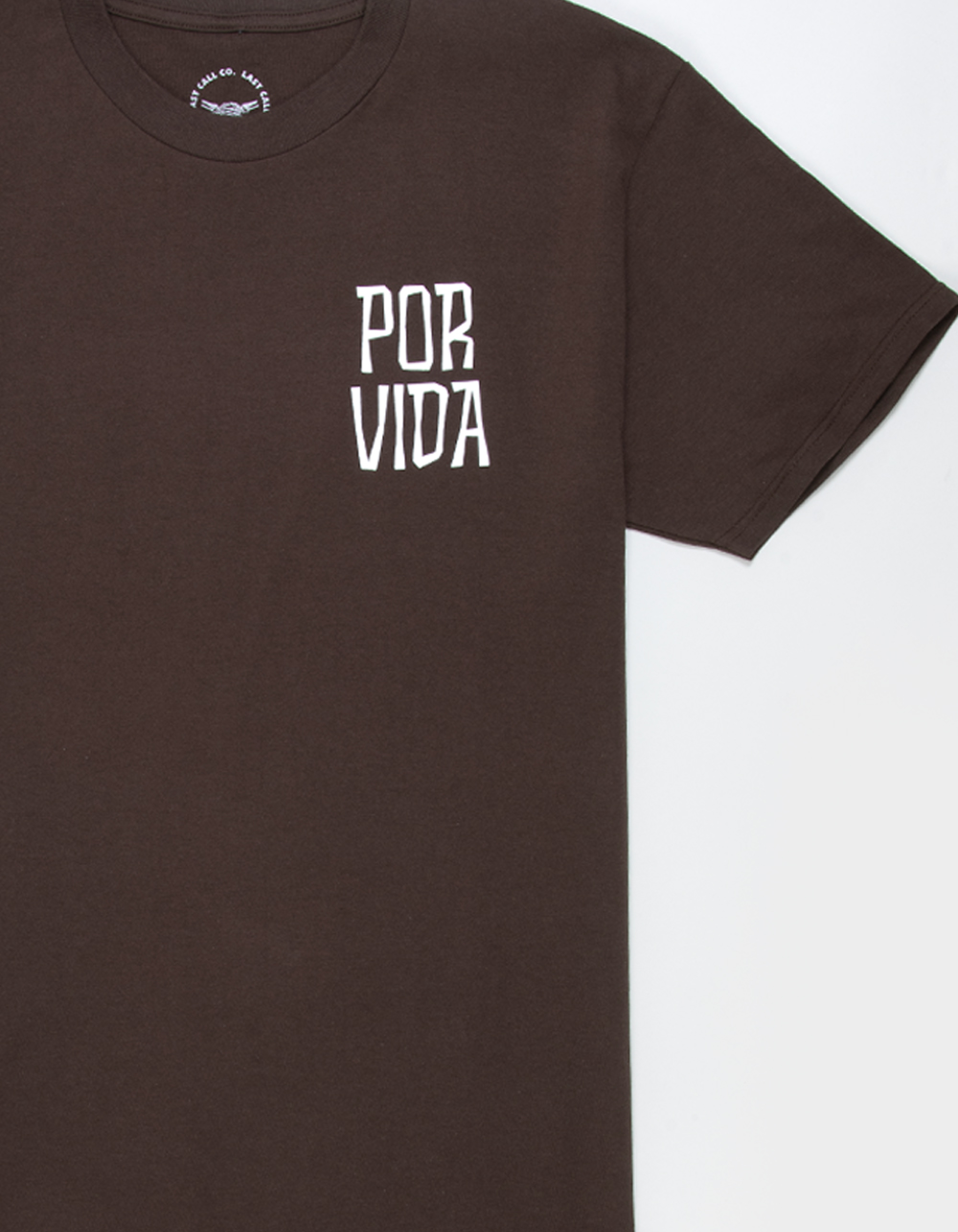 LAST CALL CO. Wheels Por Vida Mens Tee - BROWN