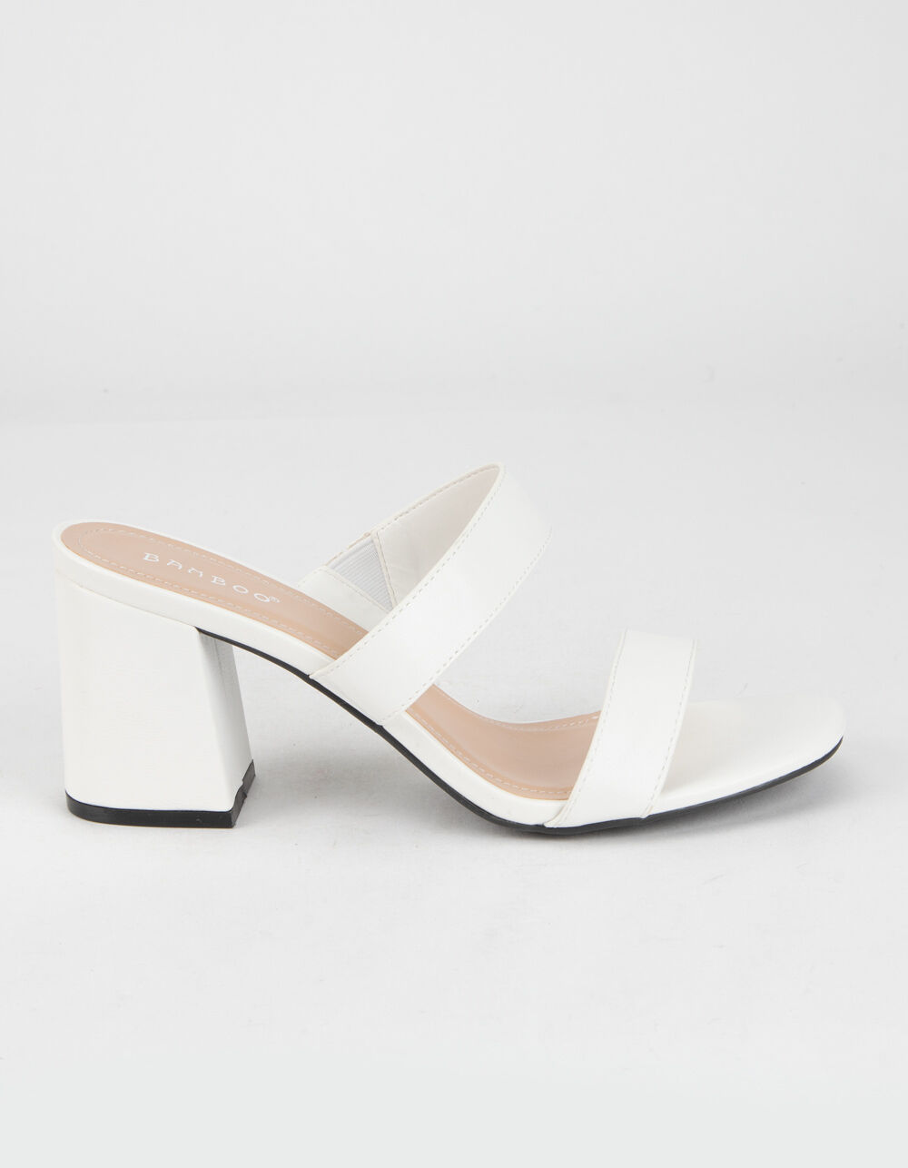 BAMBOO Two Band Womens White Heels - WHITE | Tillys
