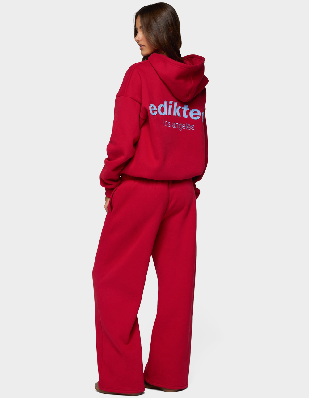 Edikted Los Angeles Hoodie - RED