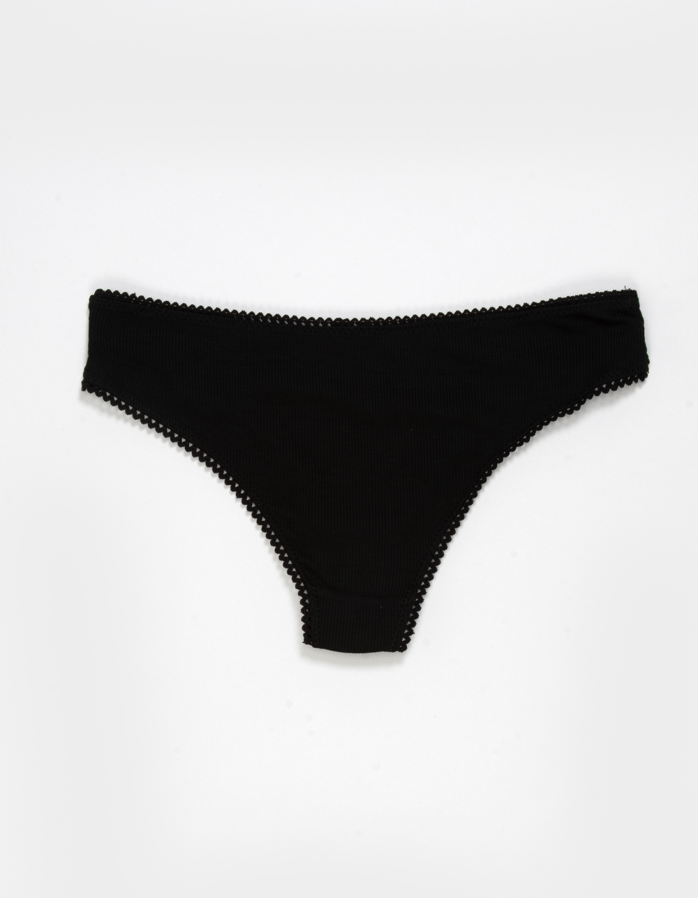 FULL TILT Bow Lace Trim Rib Cheeky Panties