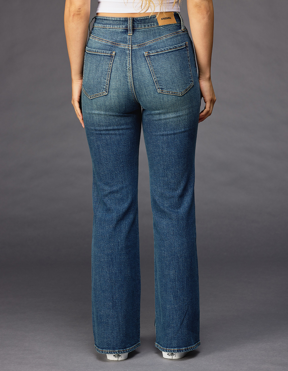 RSQ Womens High Rise Flare Jeans - MEDIUM WASH
