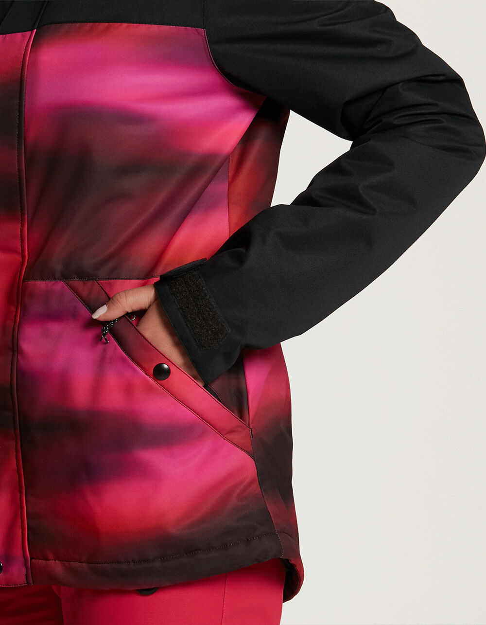 Bolt Insulated Womens Black & Pink Snow Jacket BLACK/PINK Tillys