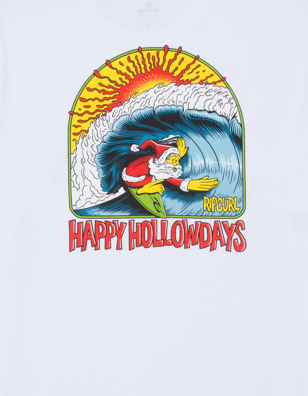 RIP CURL Santa Psych Mens Tee - WHITE