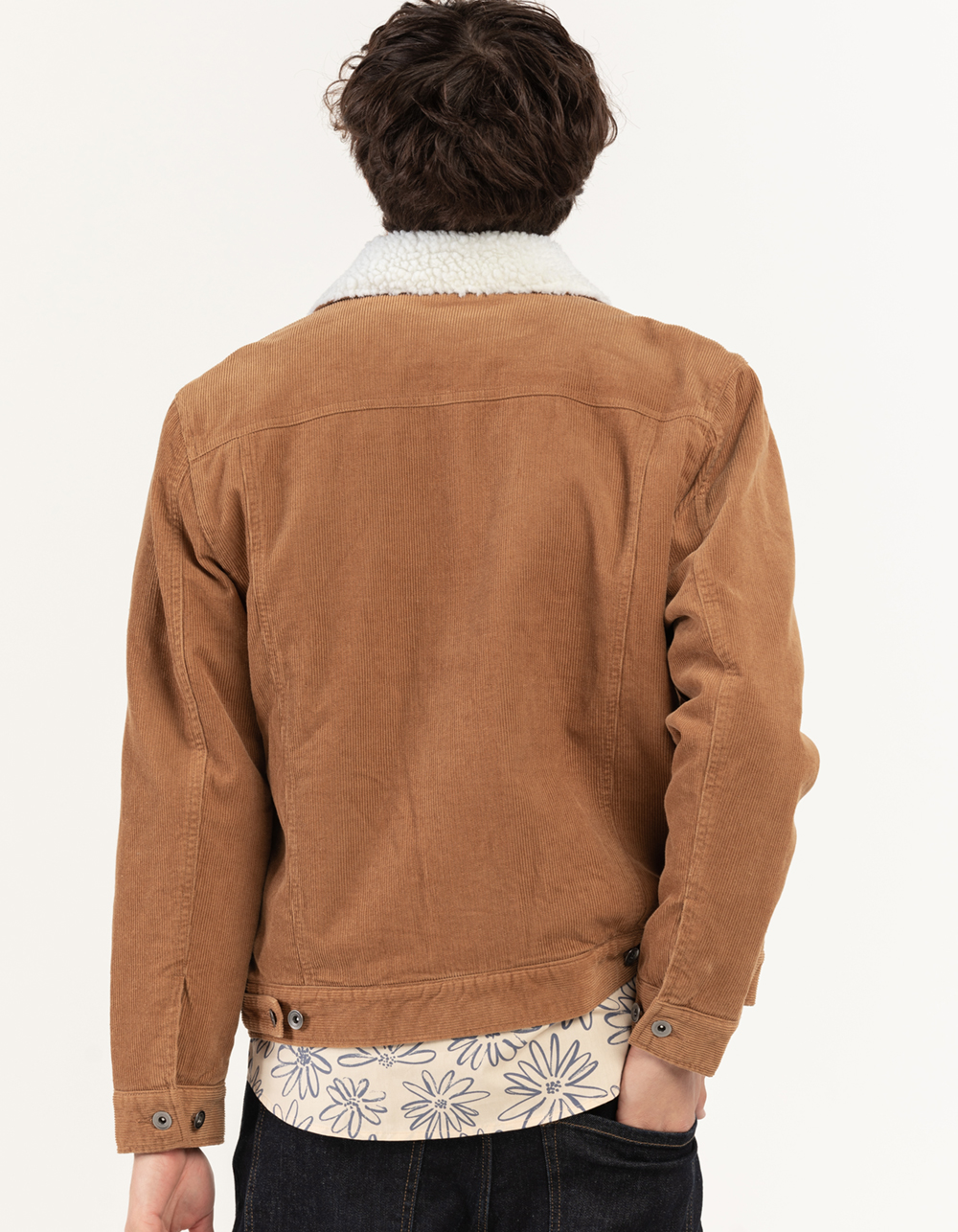 RSQ Mens Sherpa Lined Corduroy Jacket 