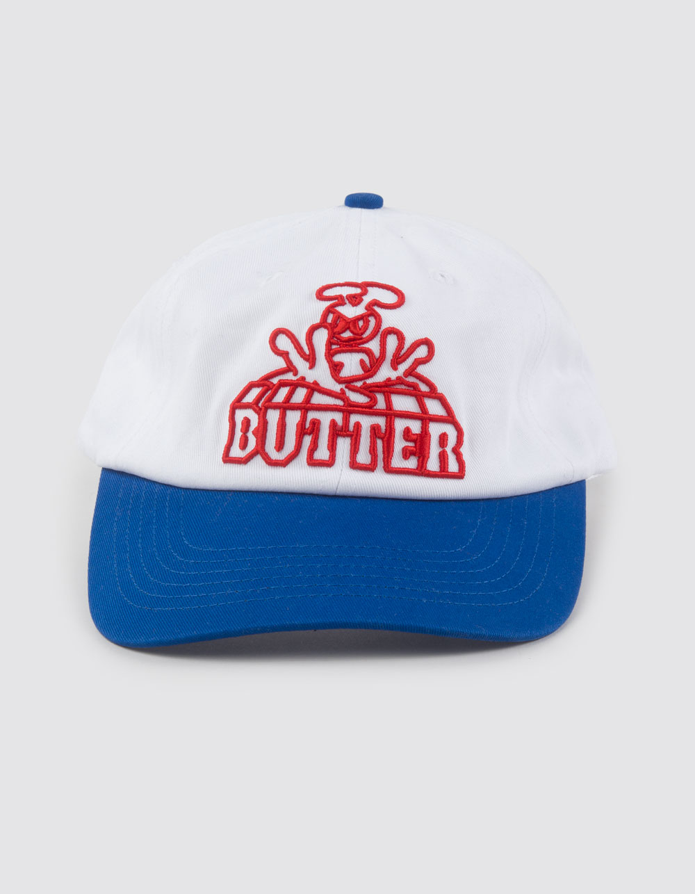 BUTTER GOODS Alien 6 Panel Strapback Hat - WHT/BLUE