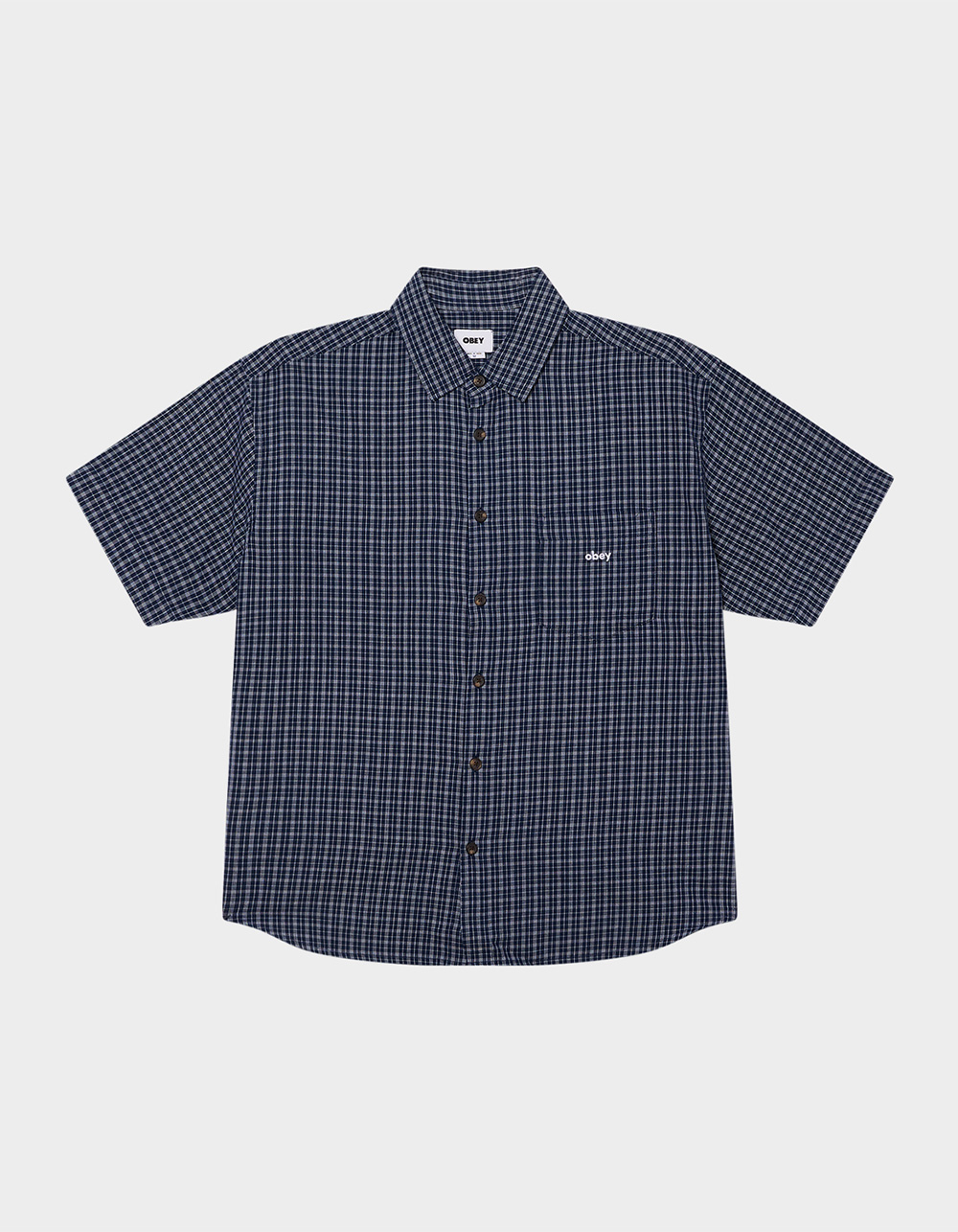 OBEY Bigwig Ian Mens Woven Shirt - BLUE