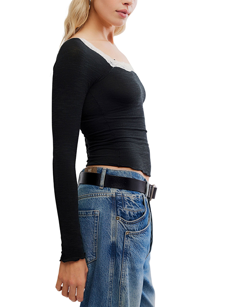 FREE PEOPLE Oh My Darling Womens Long Sleeve Top