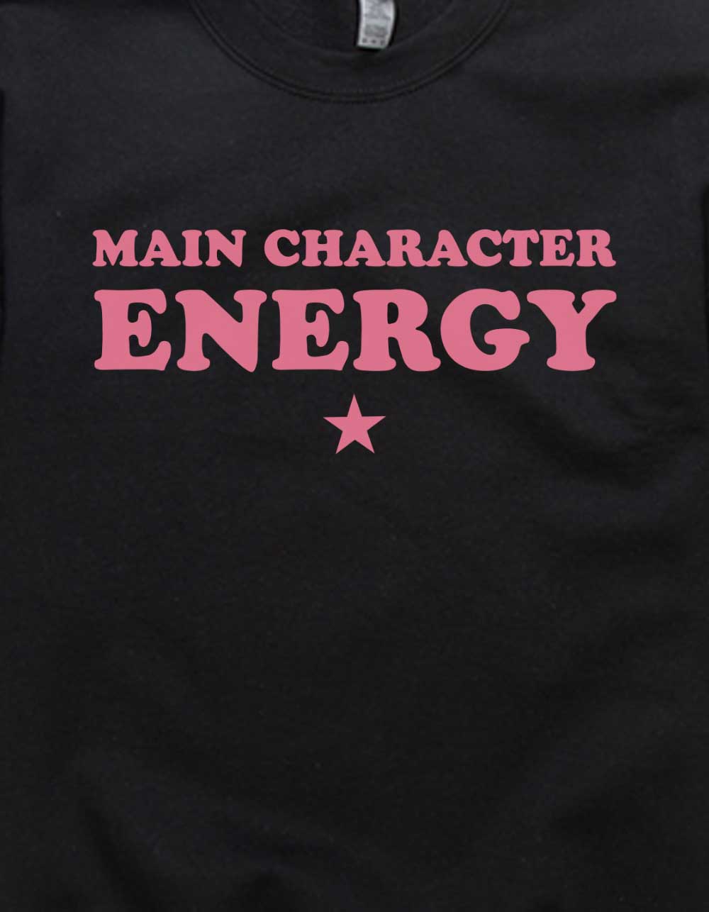 Energy Main Character Unisex Crewneck Sweatshirt - BLACK