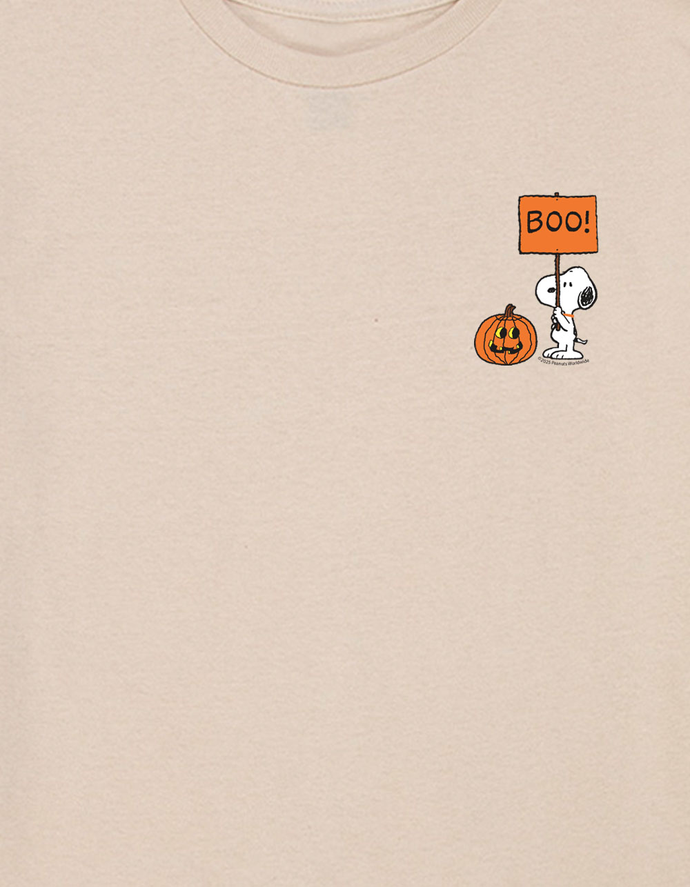 PEANUTS Snoopy Pumpkin Boo Unisex Kids Tee - SAND
