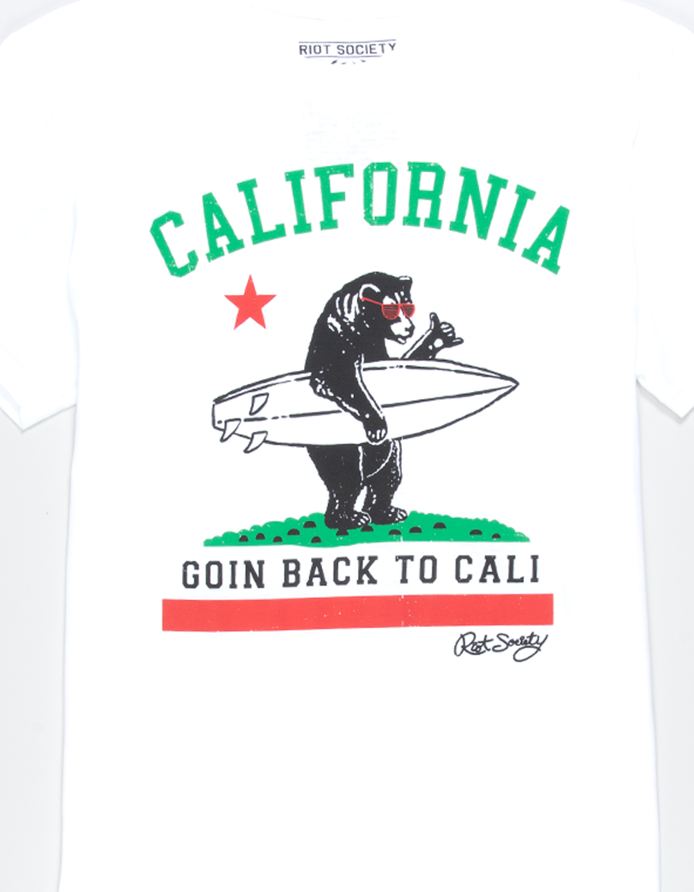 RIOT SOCIETY Back To Cali Boys Tee - WHITE