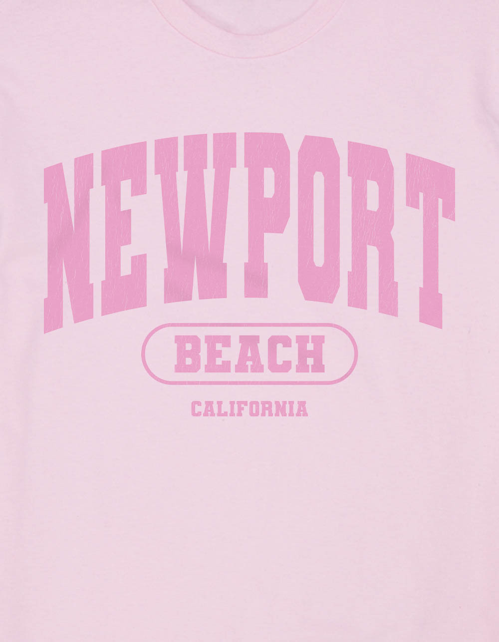 NEWPORT BEACH Collegiate Unisex Tee - LIGHT PINK