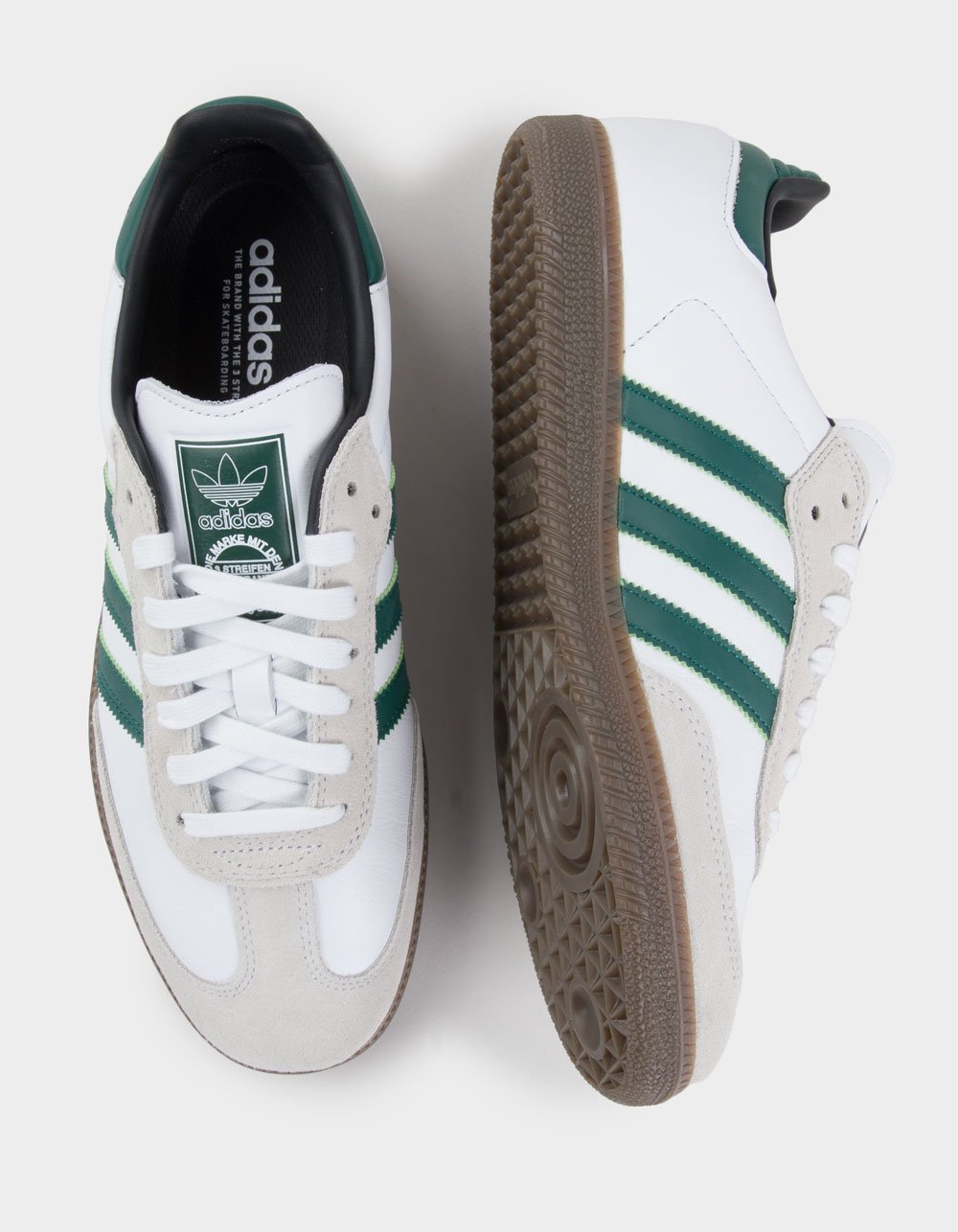 ADIDAS Samba ADV Shoes - WHITE/GREEN