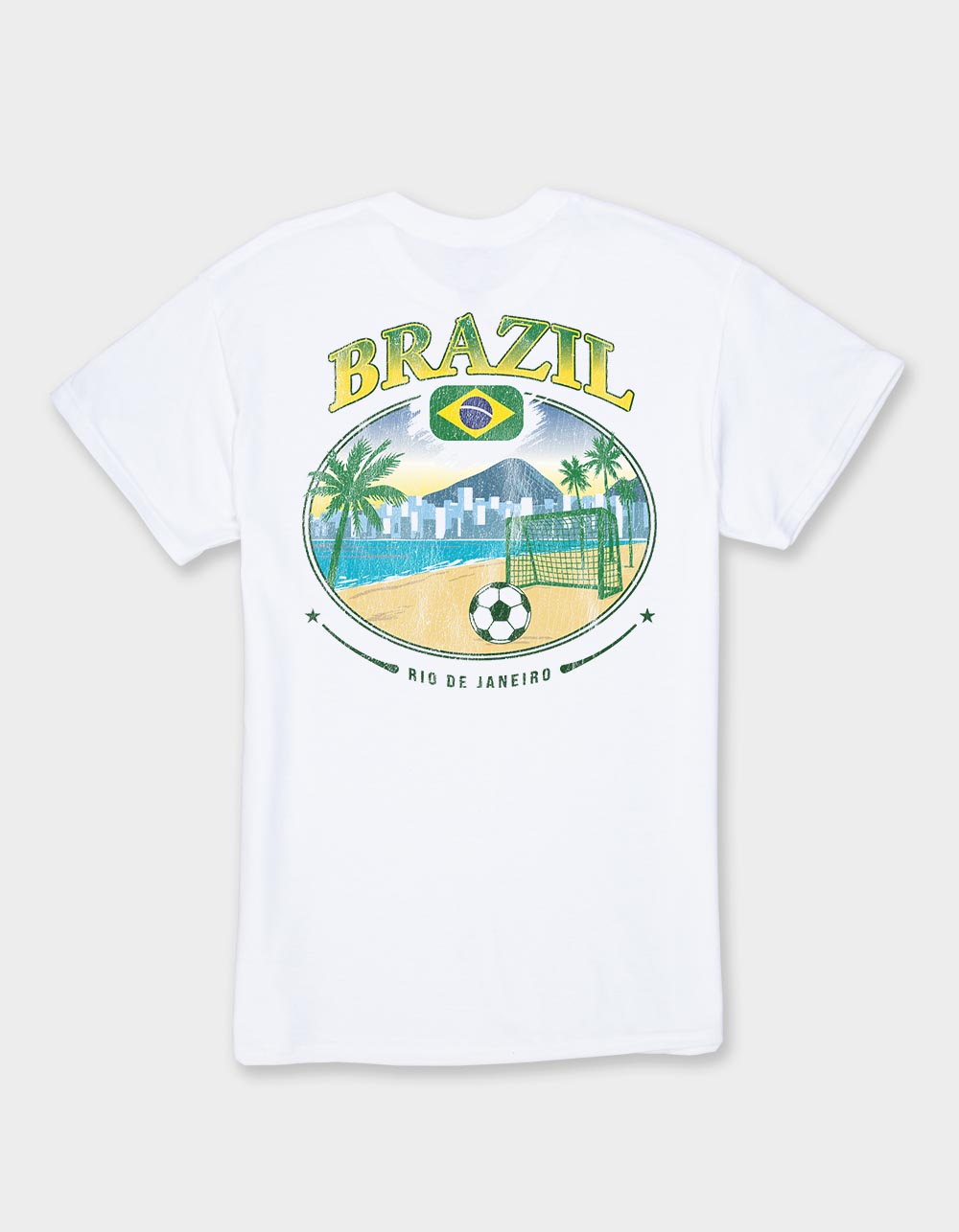 BRAZIL Beach Soccer Unisex Tee - WHITE