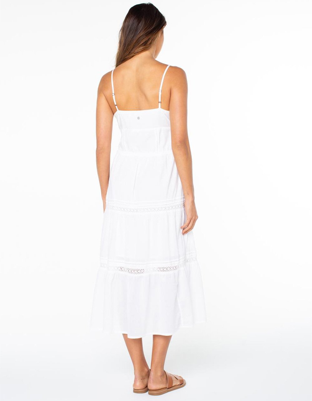 ROXY Azalea Womens Midi Dress - WHITE