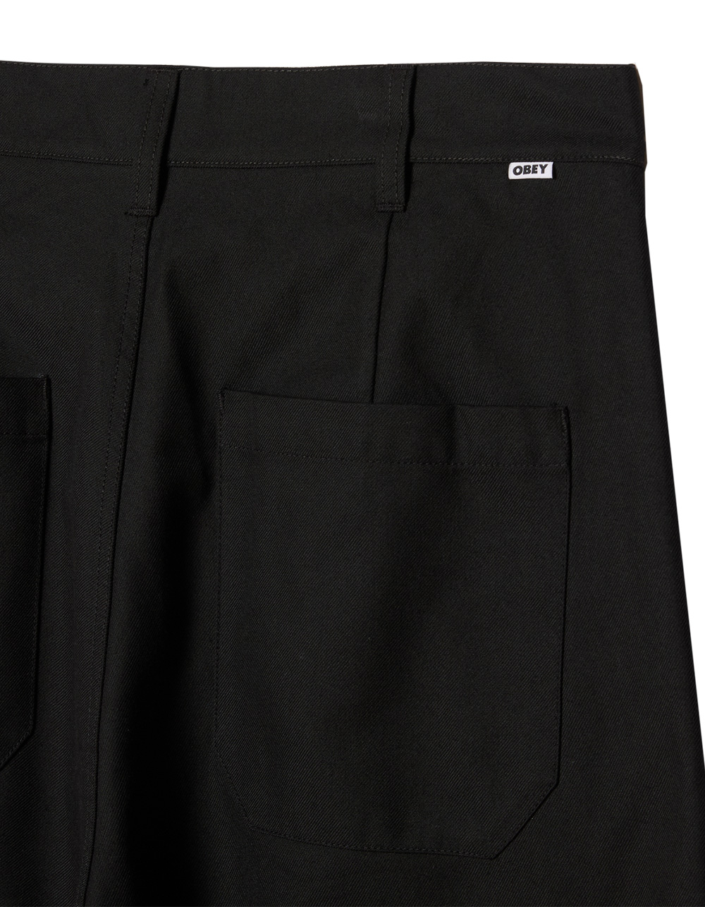 OBEY Oliver Mens Pleated Pants - BLACK
