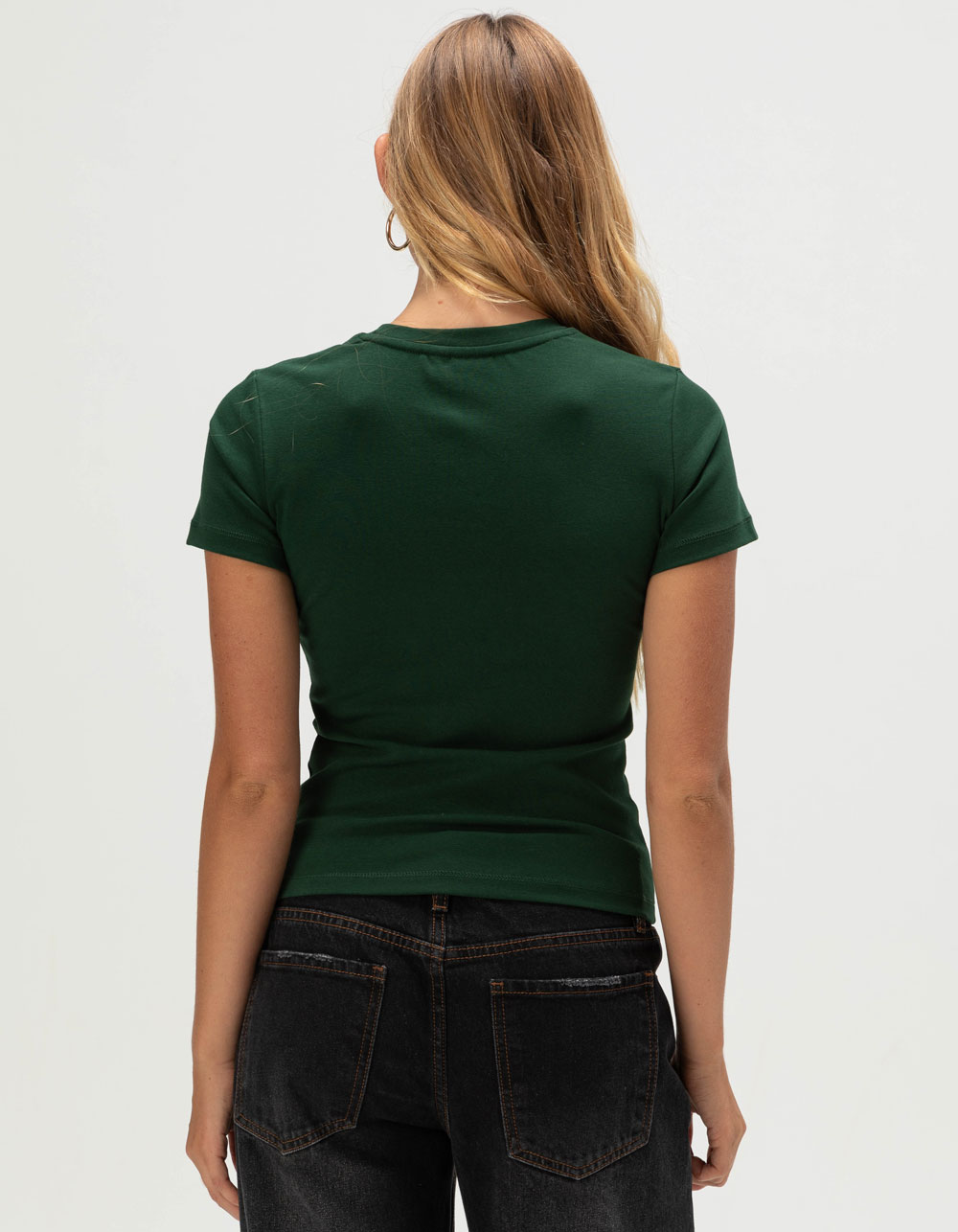 RHYTHM Surf Everyday Womens Baby Tee - FOREST