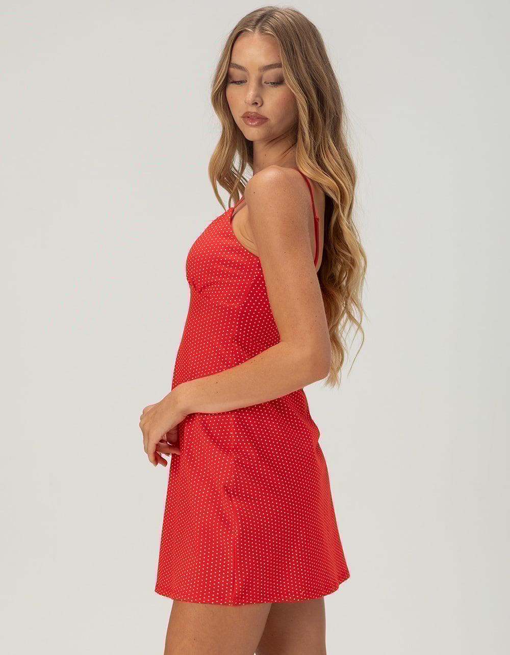 RSQ Womens Slip Dress - RED