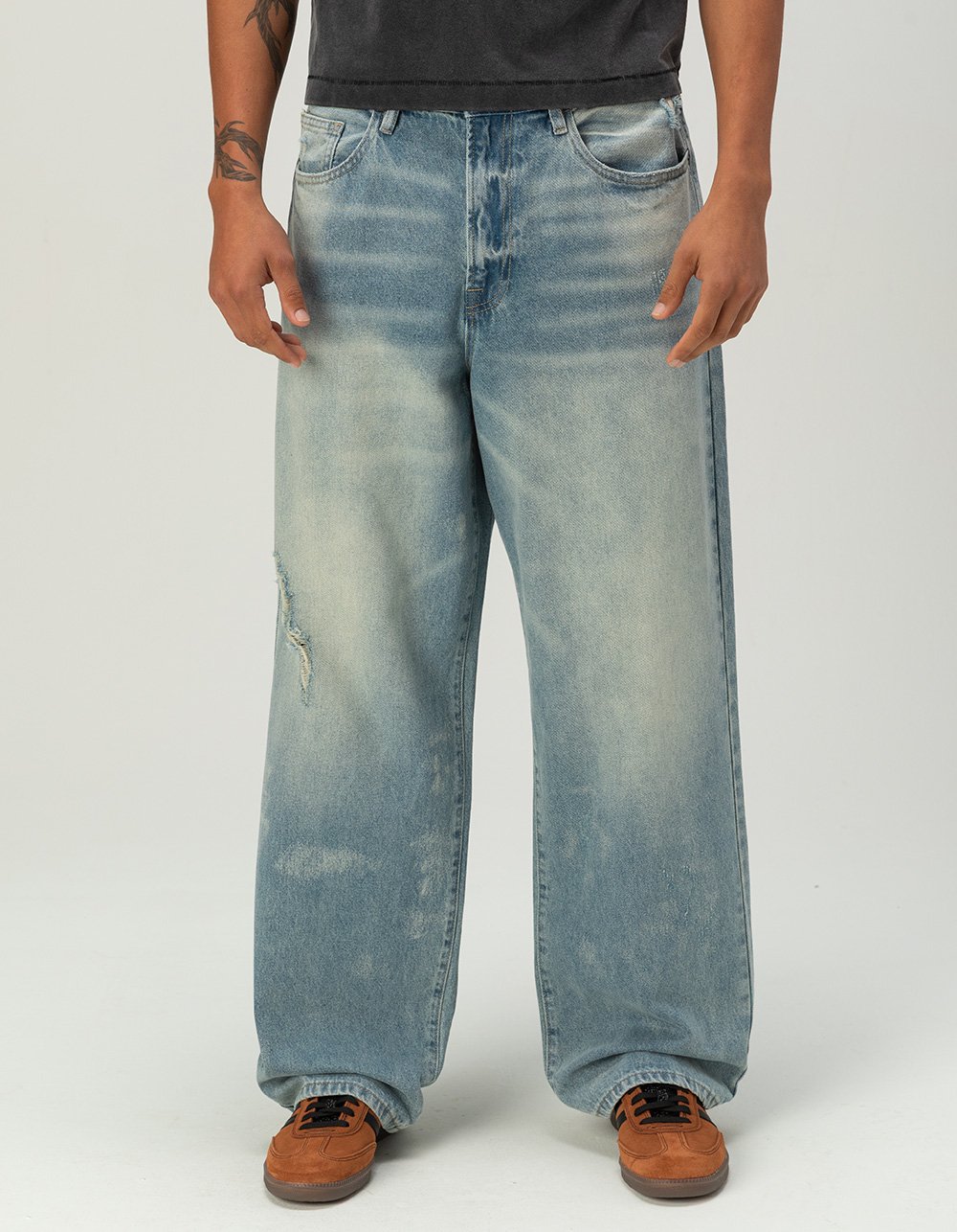 RSQ Mens Baggy Jeans - BLEACH