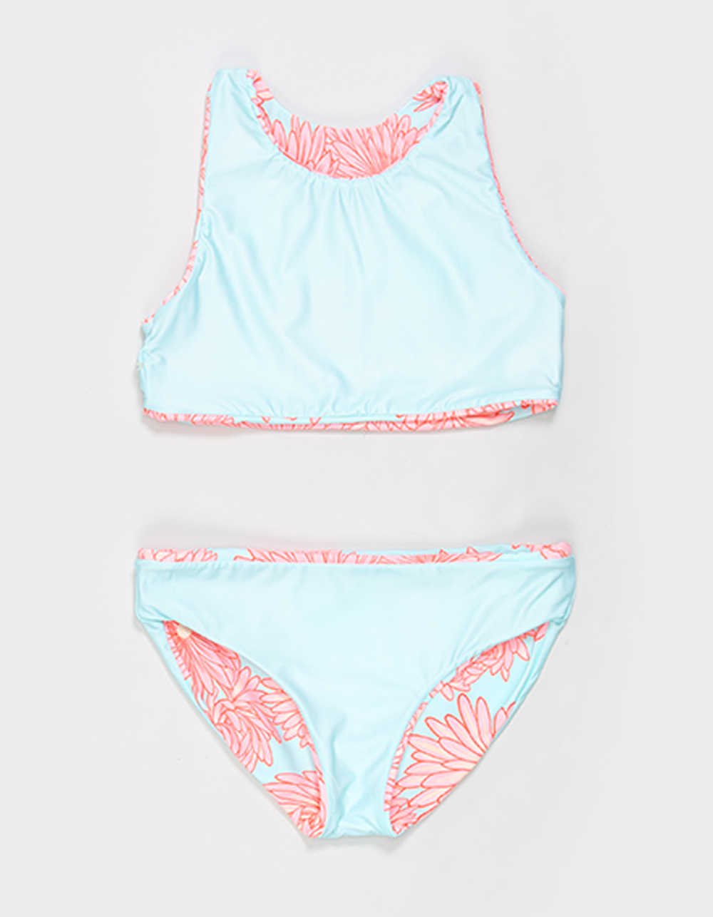 MAAJI Tropical Girls Reversible High Neck Bikini Set - BLUE COMBO