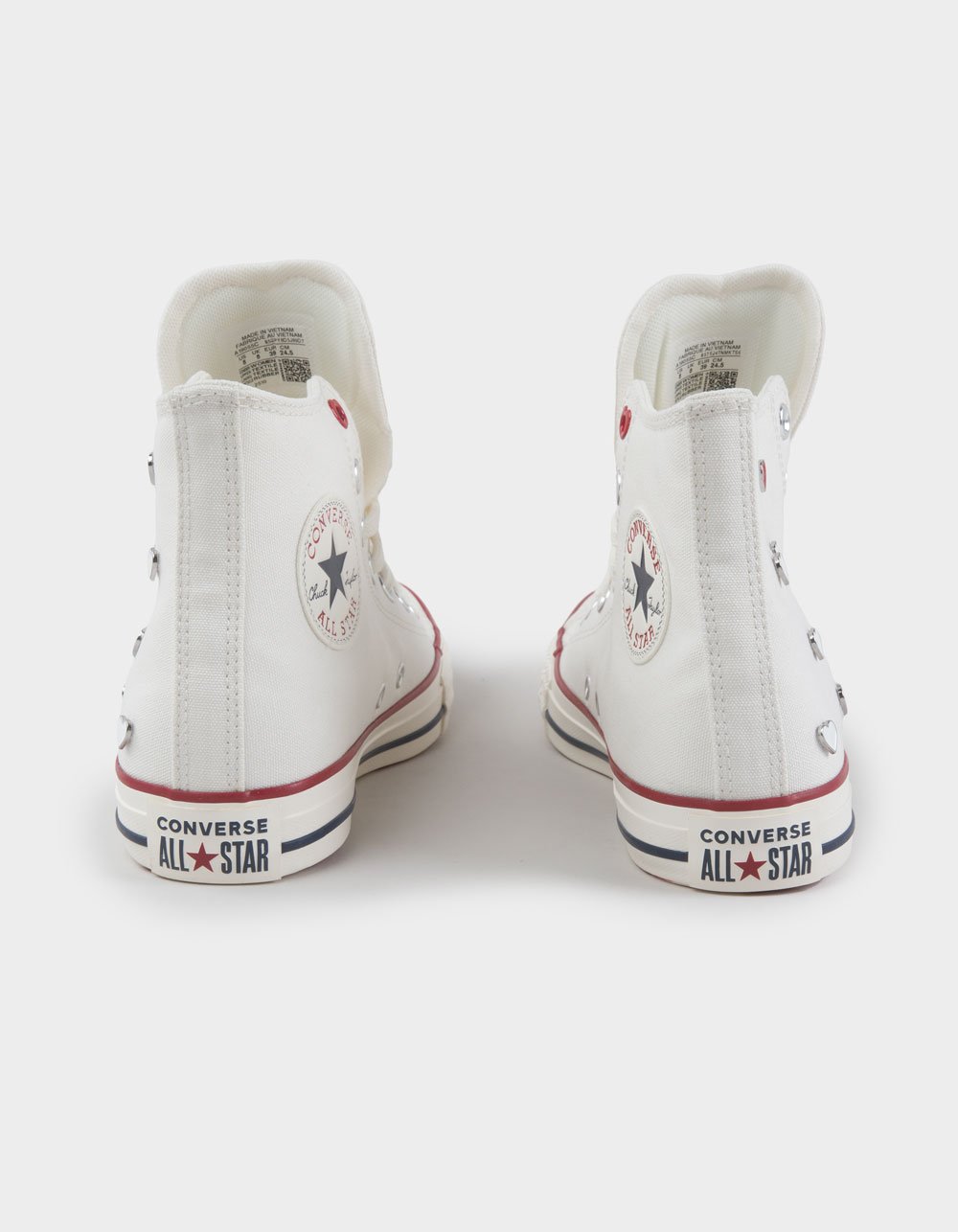 CONVERSE Chuck Taylor All Star Hearts Womens High Top Shoes - WHITE