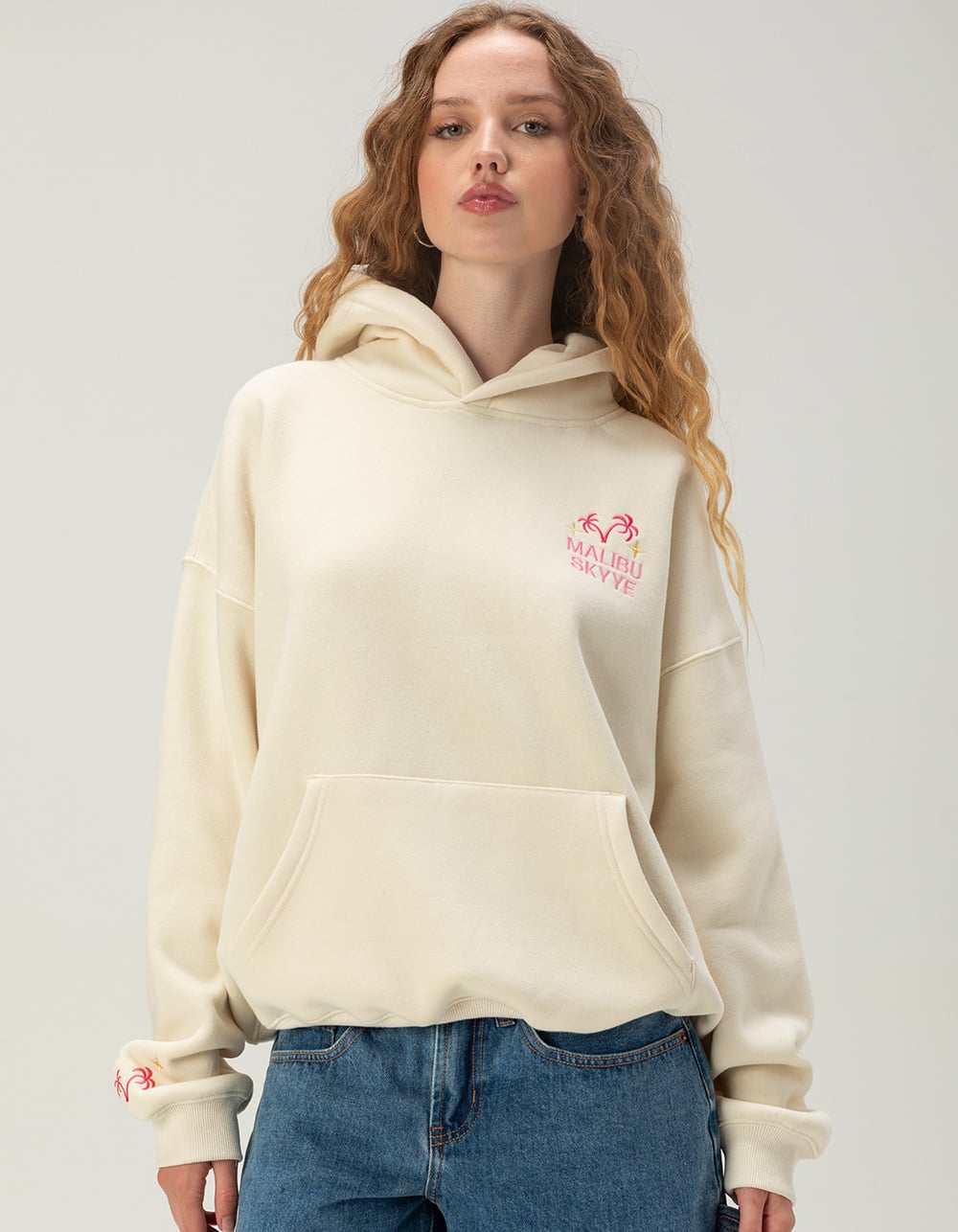 MALIBU SKYYE Greetings From The Road Womens Hoodie - YELLOW