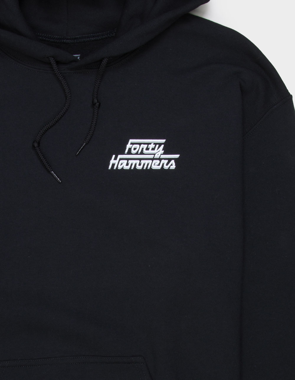 FORTY HAMMERS Born And Raised Mens Hoodie - BLACK