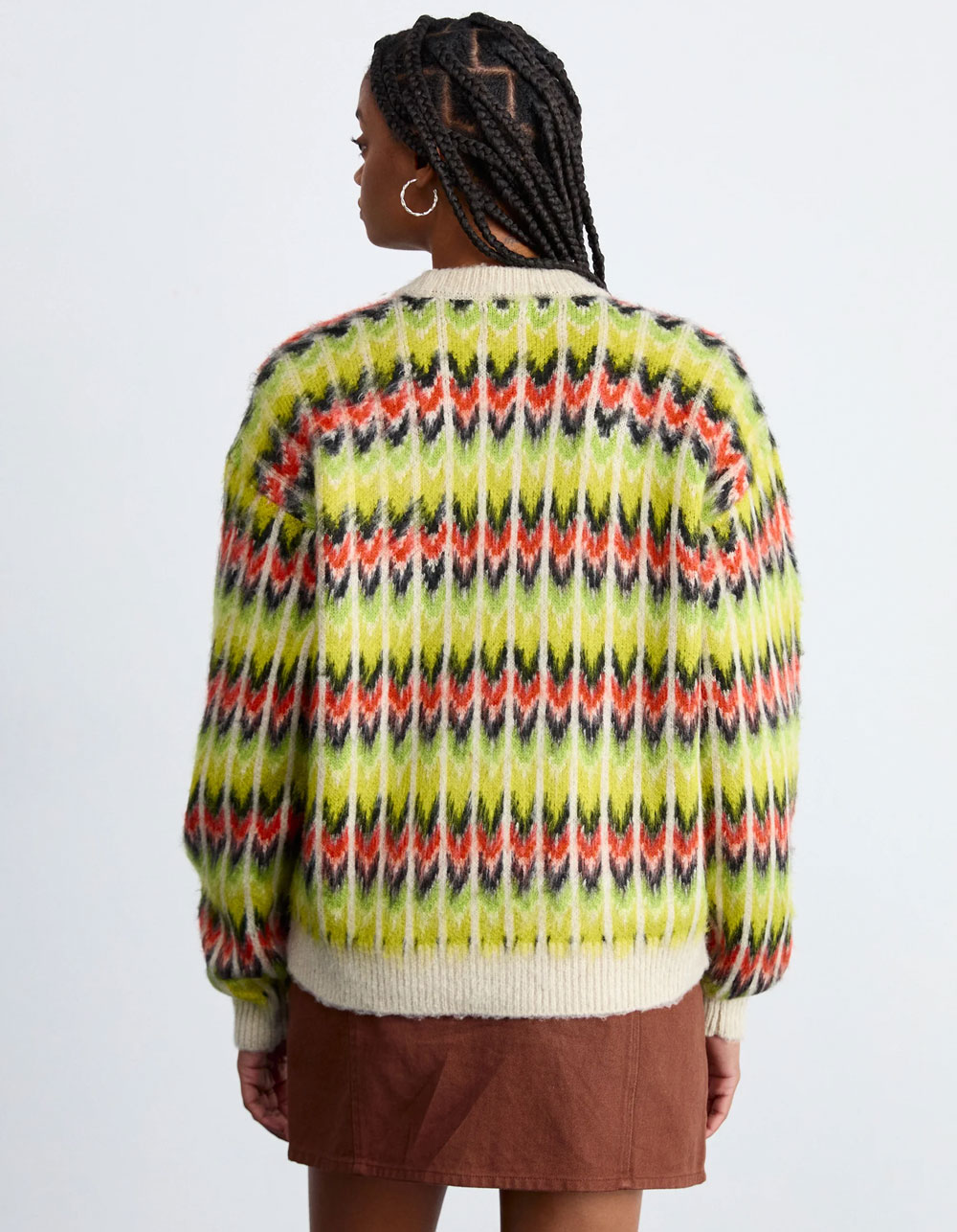 OBEY Granny Womens Cardigan - BRIGHT COMBO