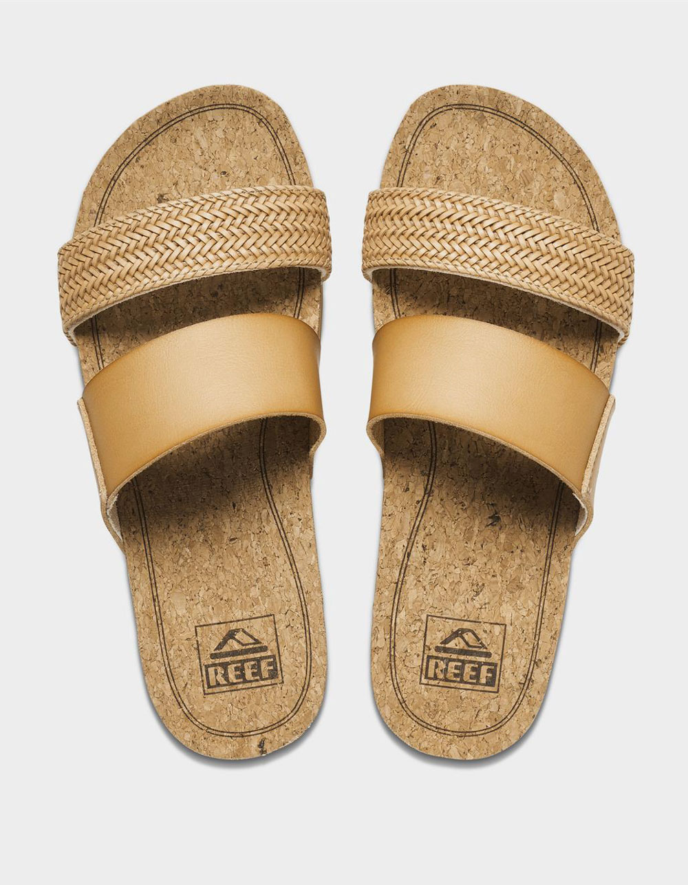 REEF Cushion Vista Hi Womens Platform Sandals - NATURAL