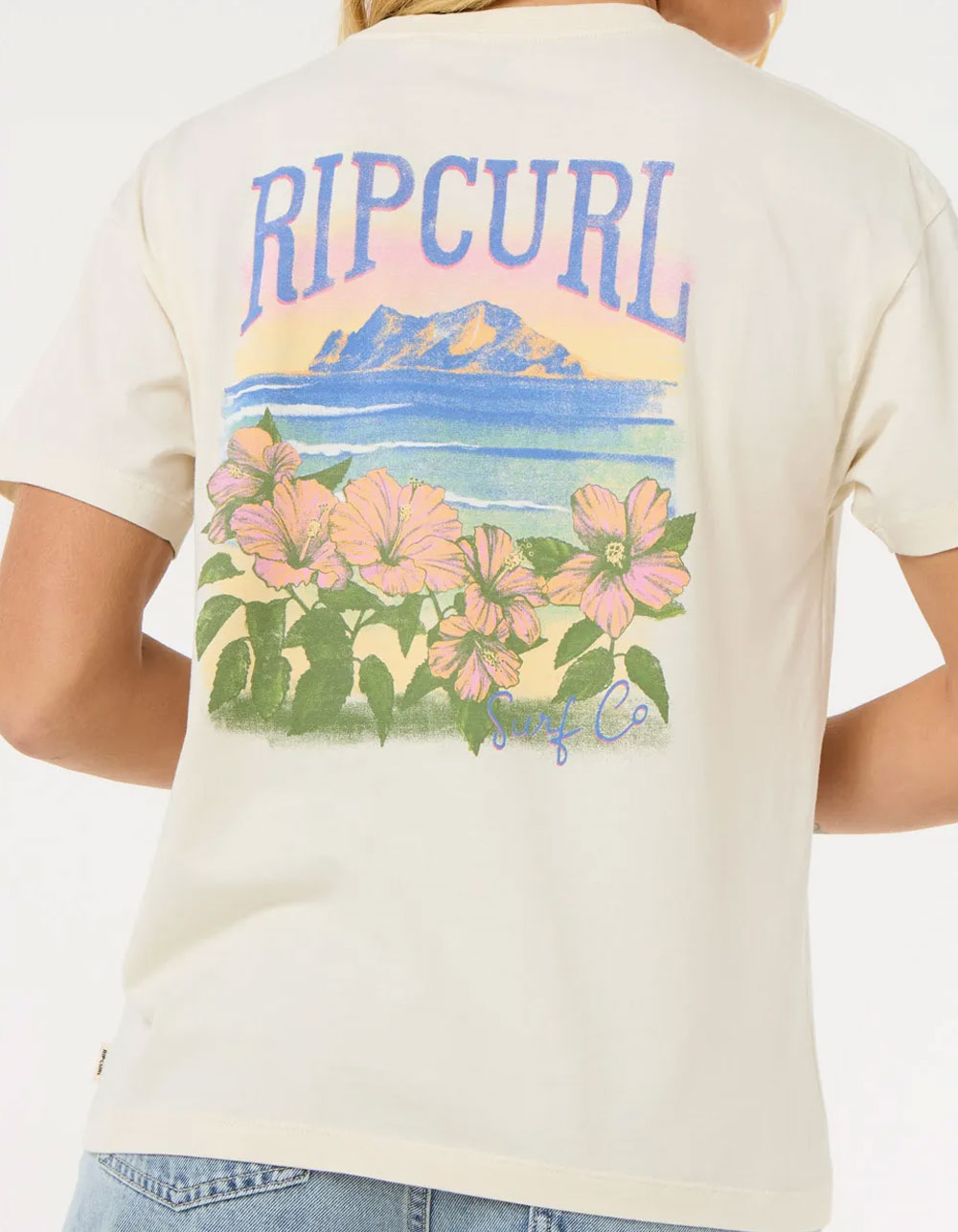 RIP CURL La Joya Womens Relaxed Tee - BONE