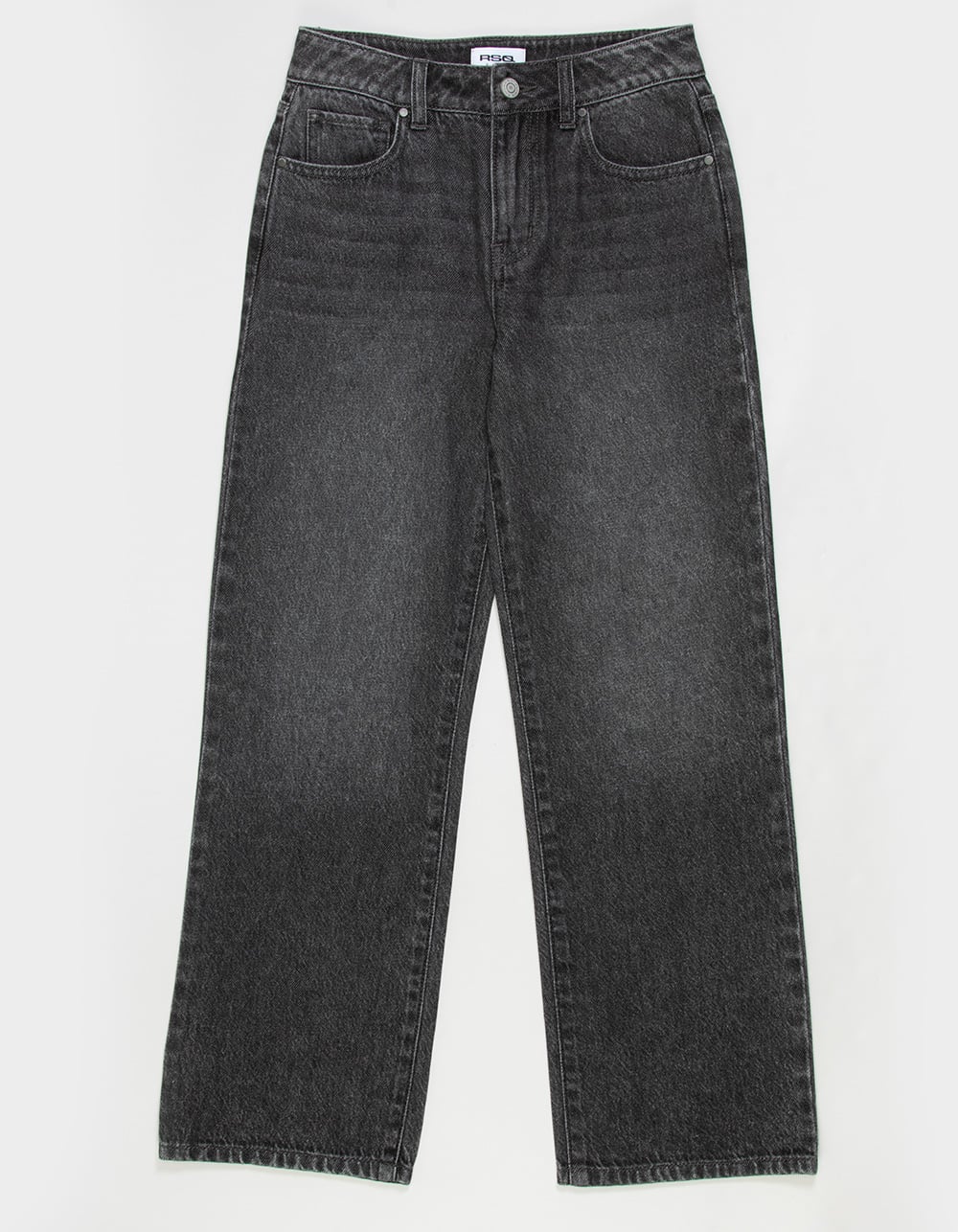 RSQ Girls High Rise Leopard Star Wide Leg Jeans - DARK GRAY