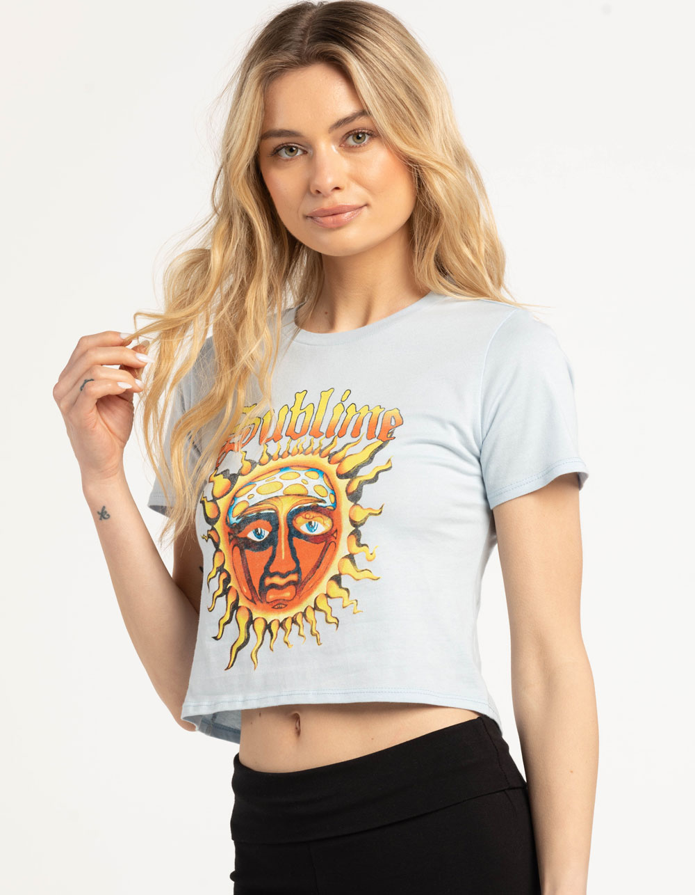 SUBLIME Womens Baby Tee - LIGHT BLUE | Tillys