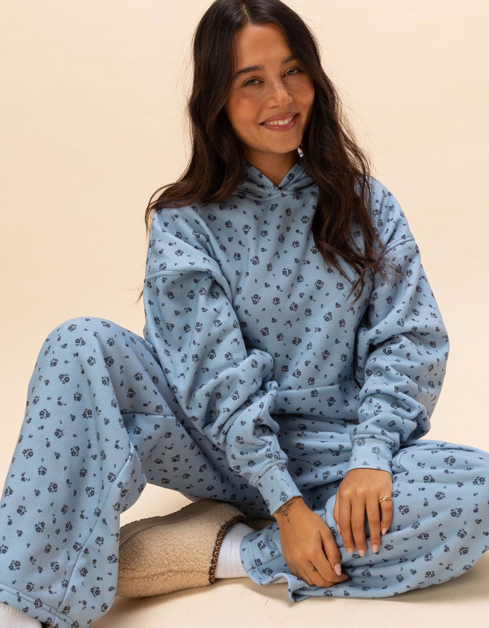 TILLYS Kanga Pocket Womens Hoodie - BLUE COMBO