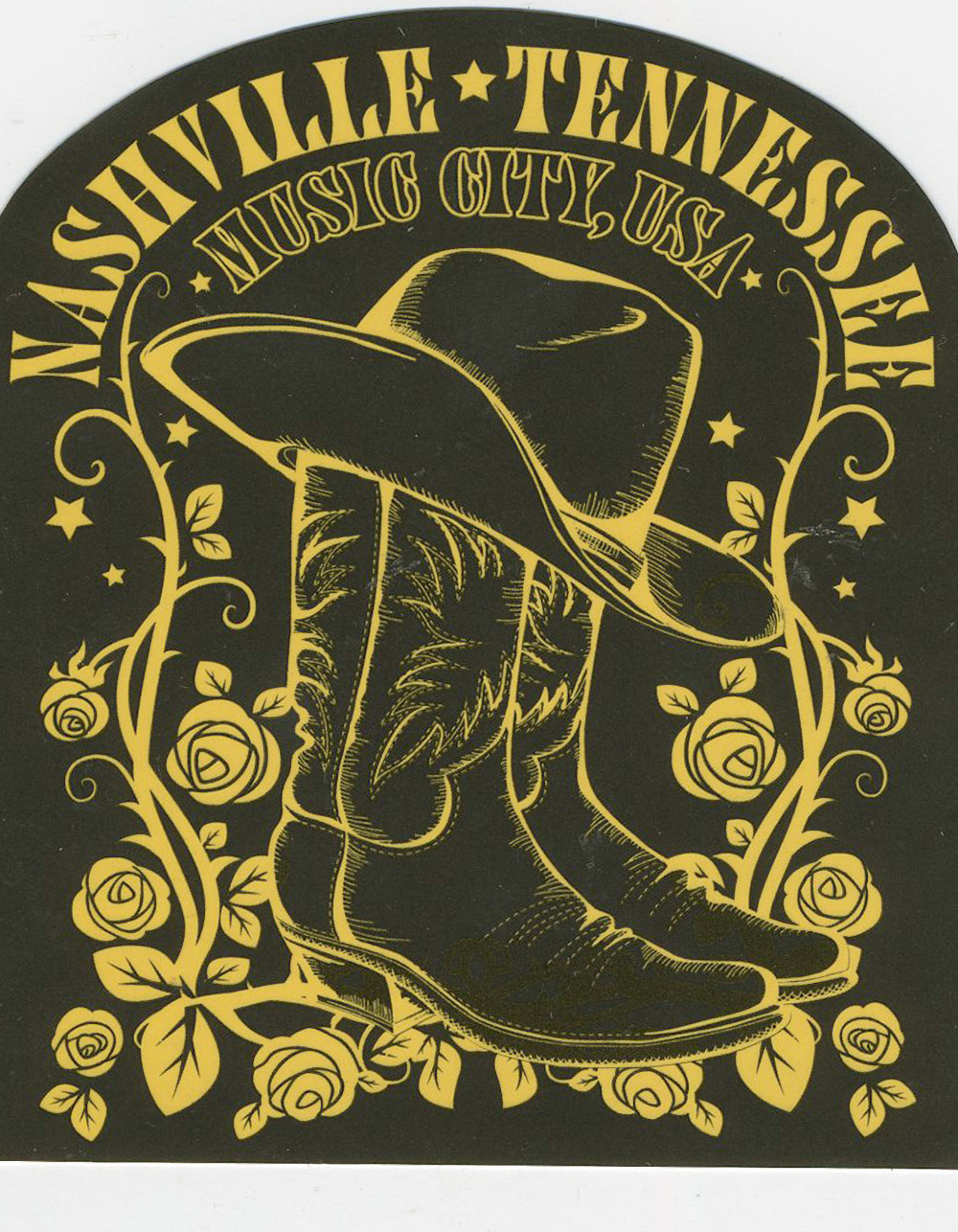 Nashville Boots Sticker - BLACK COMBO