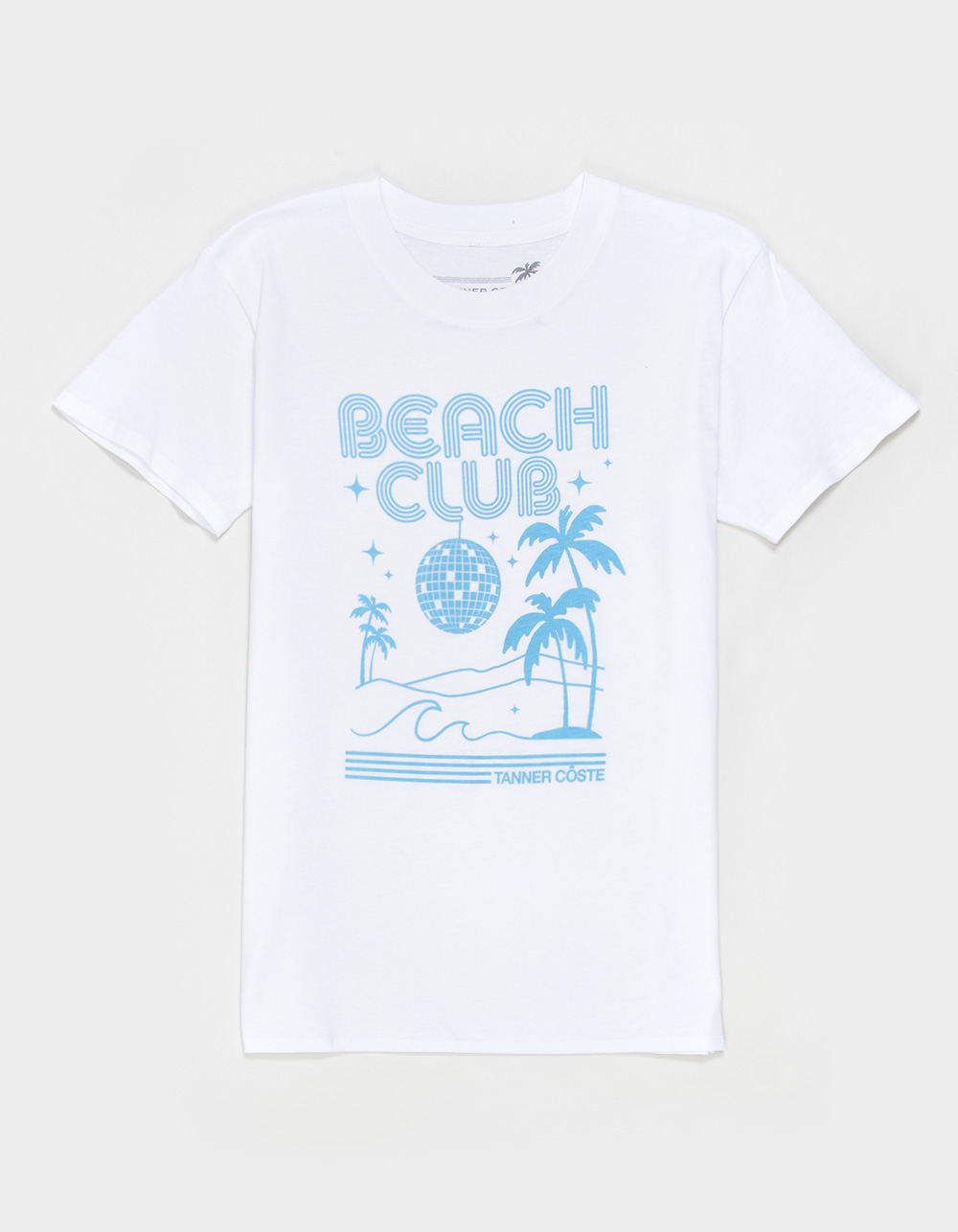 TANNER CōSTE Beach Club Girls Boyfriend Tee - WHITE