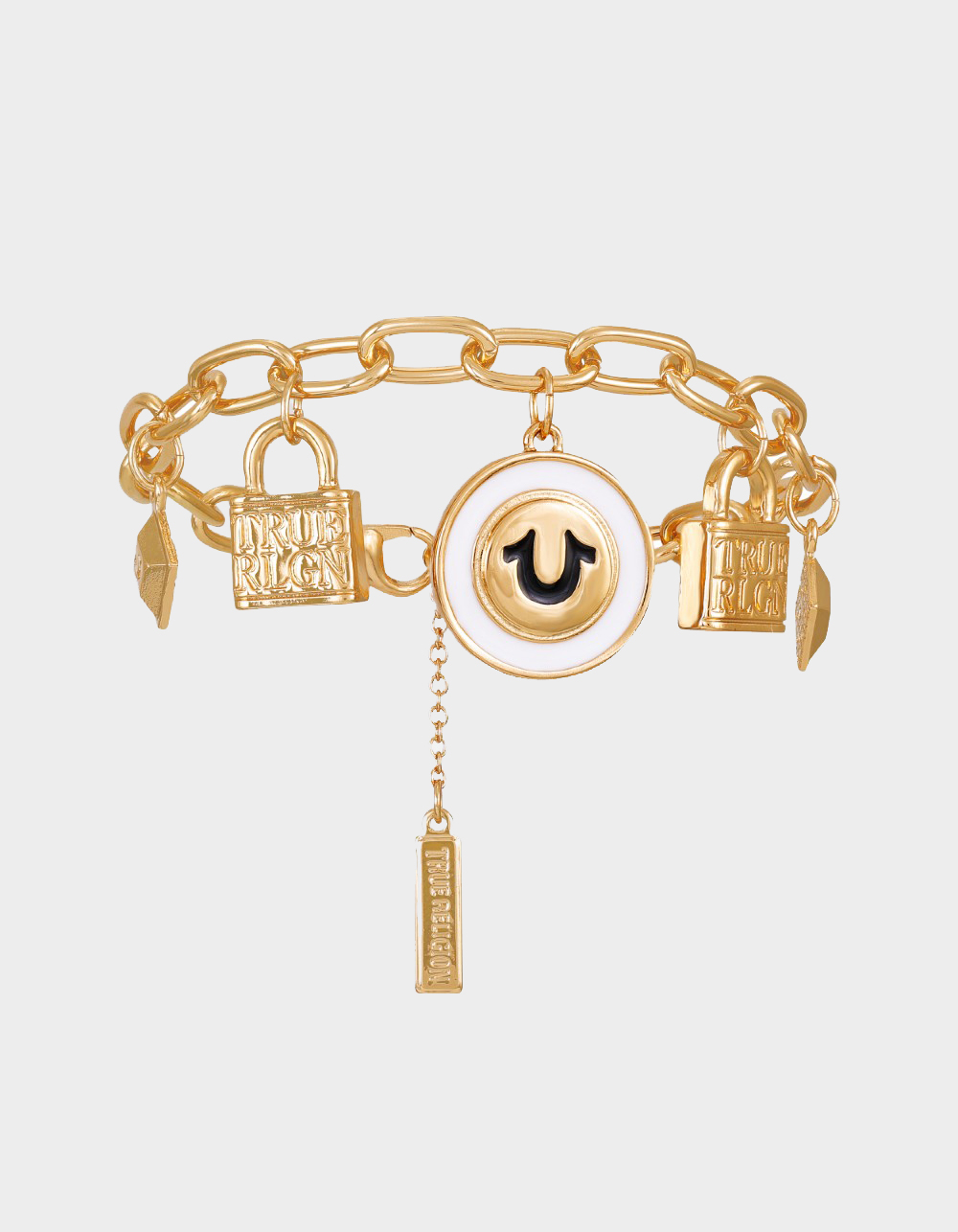 TRUE RELIGION Padlock Charm Bracelet - GOLD
